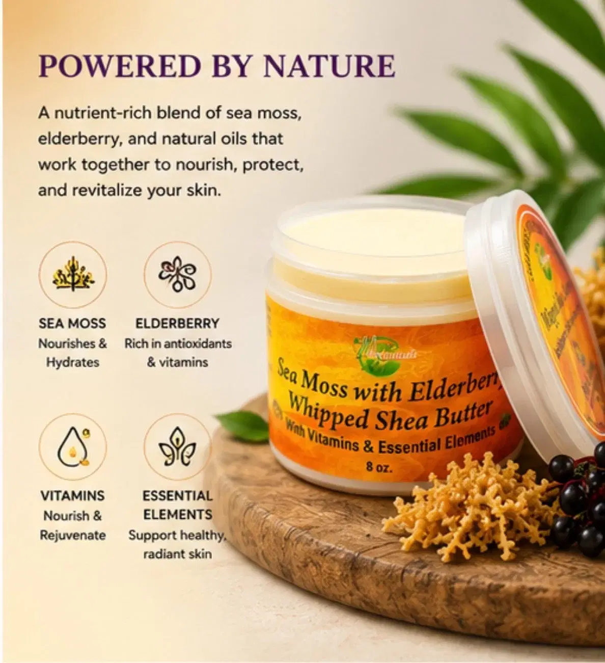Sea Moss with Elderberry Whipped Shea Butter