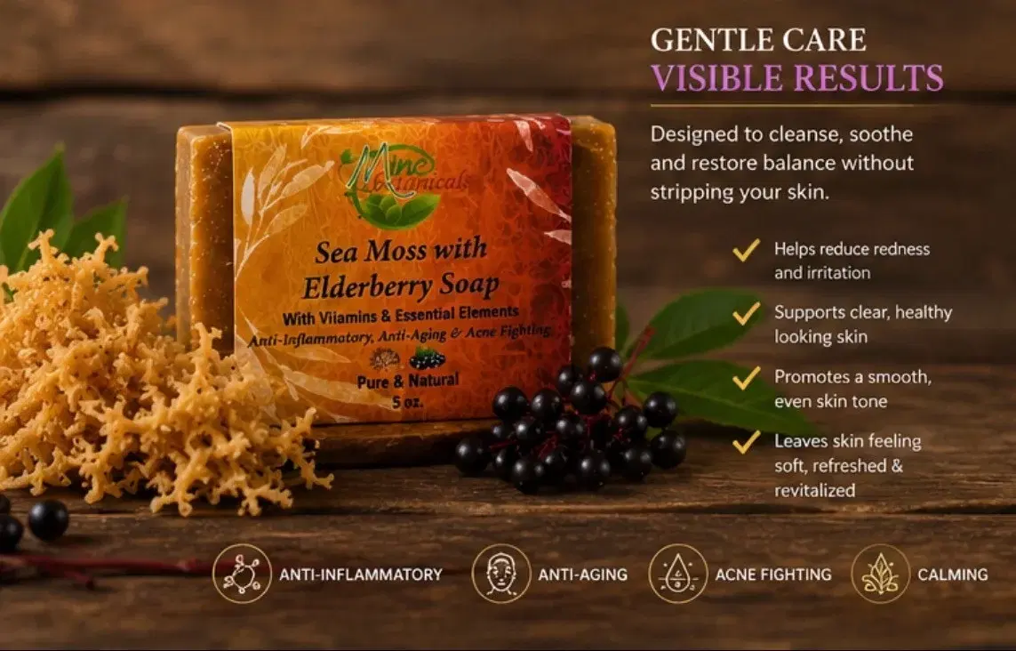 Sea Moss with Elderberry Soap