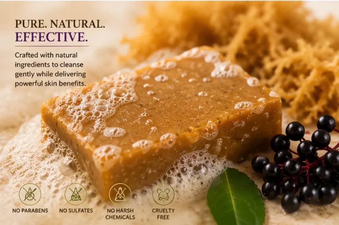 Sea Moss with Elderberry Soap