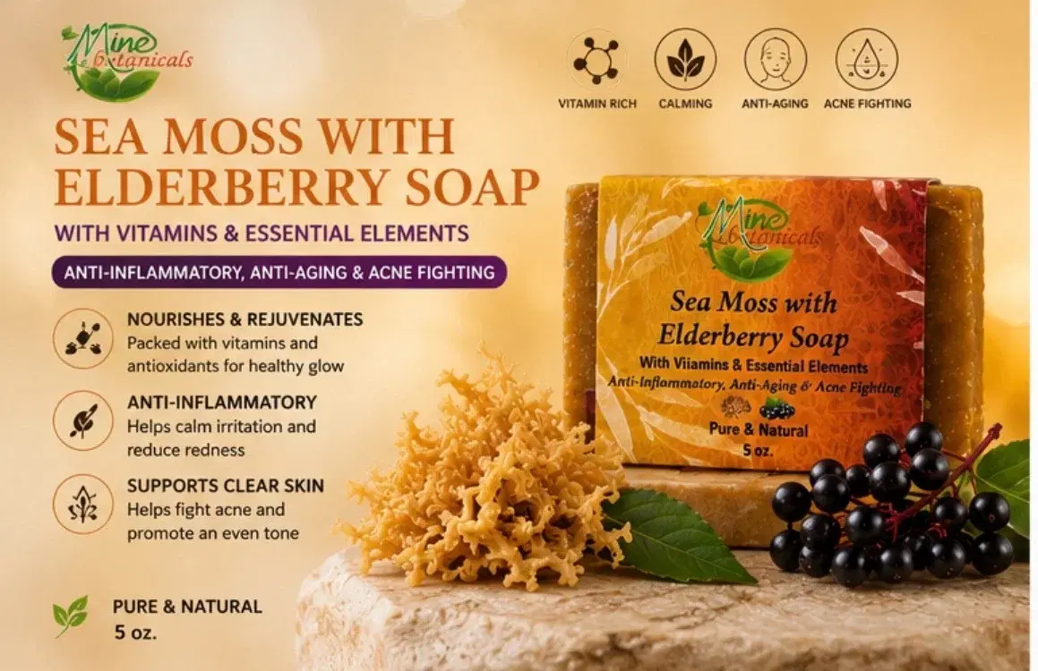 Sea Moss with Elderberry Soap