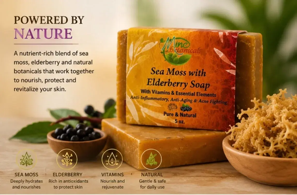 Sea Moss with Elderberry Soap