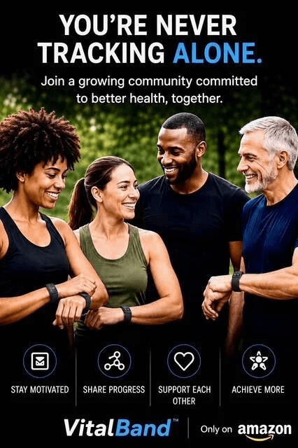 A community of people wearing Vital Band, staying active together